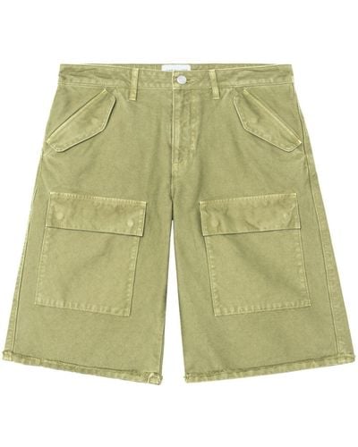 John Elliott Utility Cotton Bermuda Shorts - Green