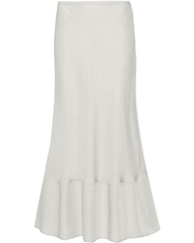 Lemaire Lyocell Flared Skirt - White