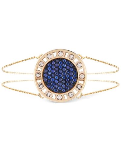 Officina Bernardi Bracelet Evil Eye en or 18ct serti de diamants et saphirs - Bleu