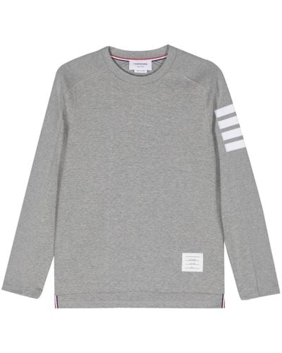 Thom Browne Sweater Met Vier Strepen - Grijs
