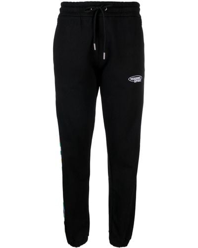 Missoni Pantalones de chándal con rayas laterales - Negro