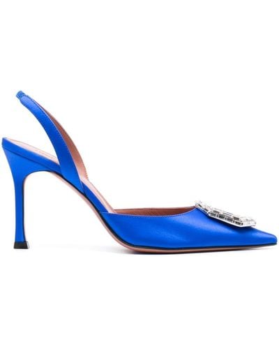 AMINA MUADDI Camelia 90mm Court Shoes - Blue