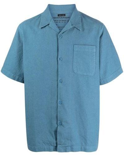 Maharishi Short-sleeve Chest-pocket Shirt - Blue