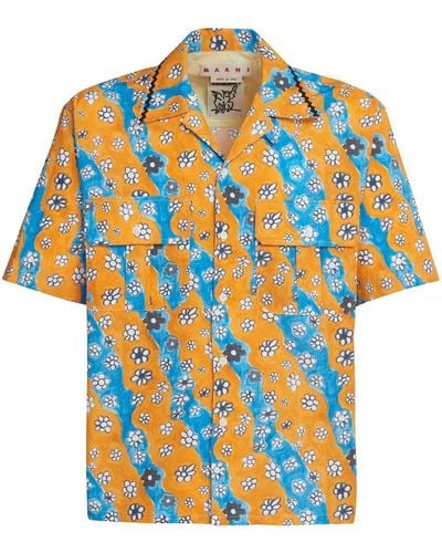Marni Overhemd Met Opgestikte Zak - Oranje
