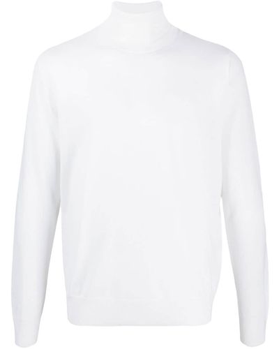 Canali Roll Neck Sweater - White