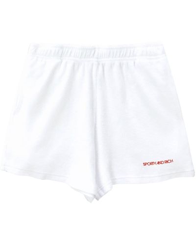 Sporty & Rich Disco Terry Shorts - Wit