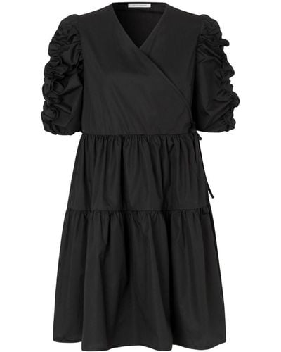 Cecilie Bahnsen Vermont Cotton Midi Dress - Black