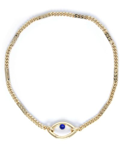CAPSULE ELEVEN Eye Opener Skinny Chain Necklace - White