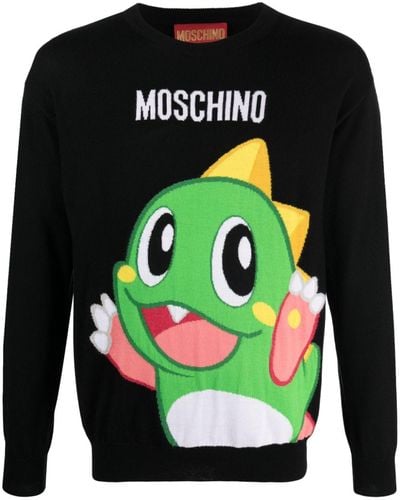 Moschino ロゴジャカード セーター - グレー