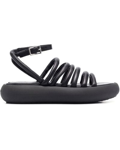 Vic Matié Strappy Leather Sandals - Black