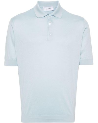Lardini Gebreid Poloshirt - Blauw