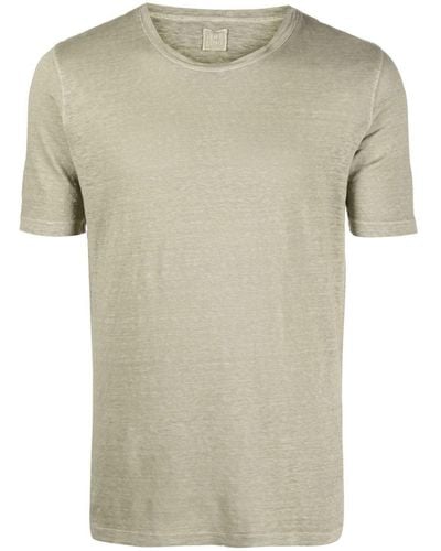 120% Lino Camiseta de manga corta - Neutro