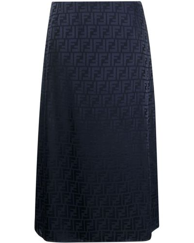 Fendi モノグラム スカート - ブルー
