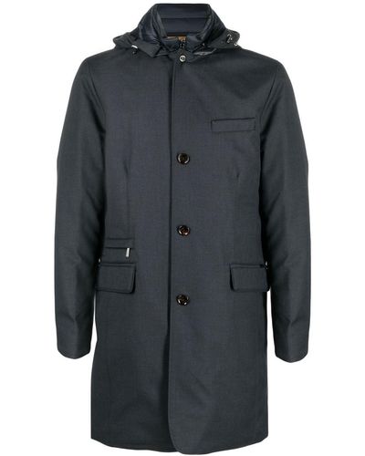Moorer Buttoned-up Hooded Parka - Gray