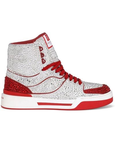 Dolce & Gabbana New Roma High-Top-Sneakers - Rot