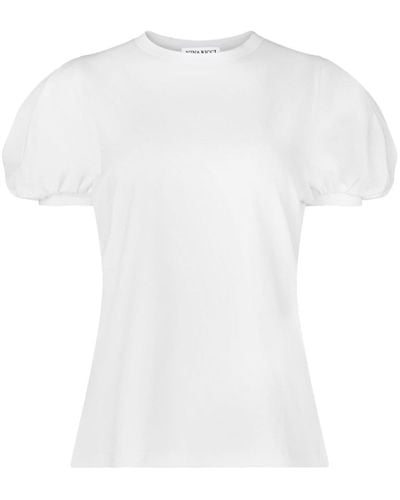 Nina Ricci Camiseta con manga farol - Blanco