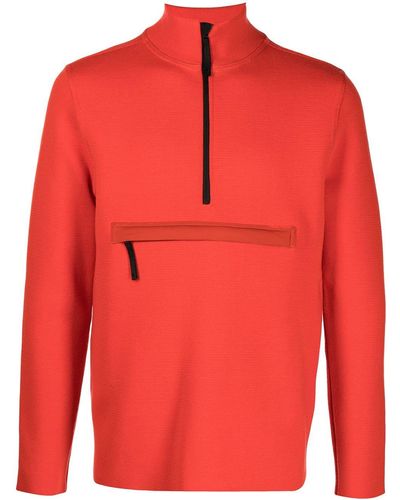 Aztech Mountain Sweater Met Halve Rits - Rood