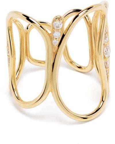 Fernando Jorge 18kt Yellow Gold Fluid Chain Diamond Ring - Metallic