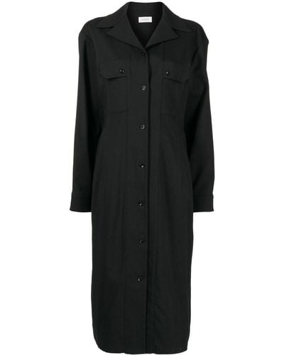 Lemaire Robe-chemise à manches longues - Noir
