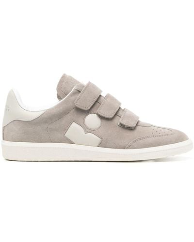 Isabel Marant Beth Touch-strap Leather Trainers - White