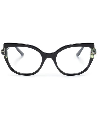 Karl Lagerfeld Occhiali cat-eye con stampa - Nero