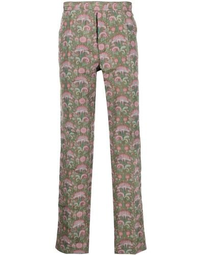 Soulland Graphic-print Trousers - Grey