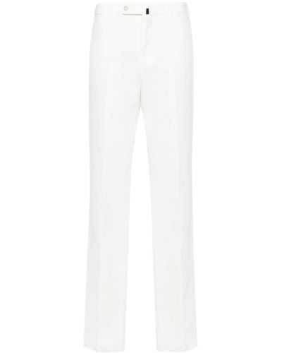 Incotex Pantalones chinos de talle medio - Blanco