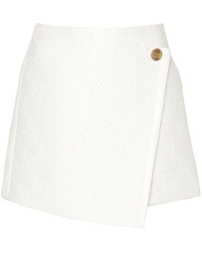 Elisabetta Franchi Patterned-jacquard Mini Skirt - White