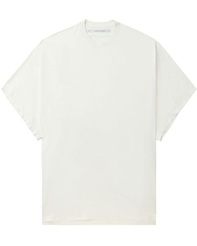 Julius T-shirt en coton à épaules tombantes - Blanc