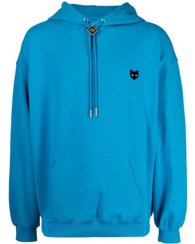 ZZERO BY SONGZIO Innoncence Panther Drawstring Hoodie - Blue