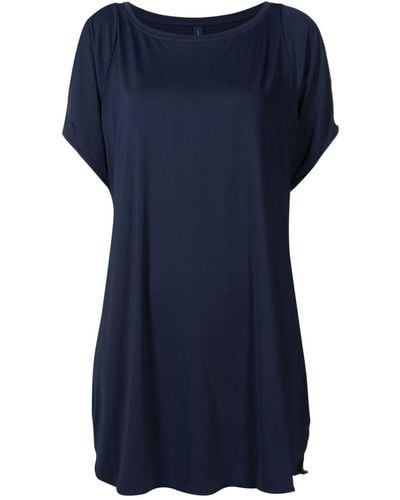 Lygia & Nanny Allat Slit-sleeved Mini Dress - Blue