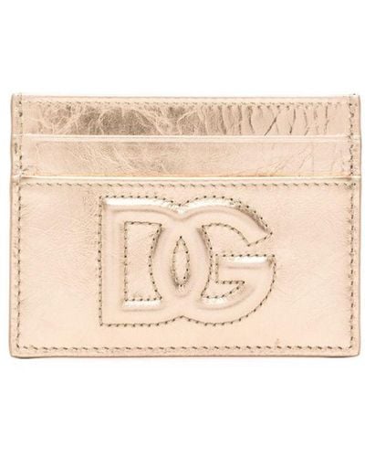 Dolce & Gabbana Porte-monnaie embossé à effet métallisé - Neutre