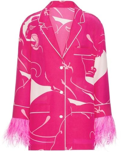 Valentino Garavani Panther Bluse - Pink