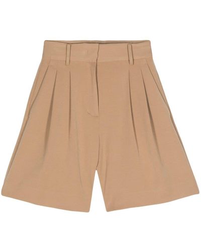 STAUD Shorts mit Bundfalten - Natur