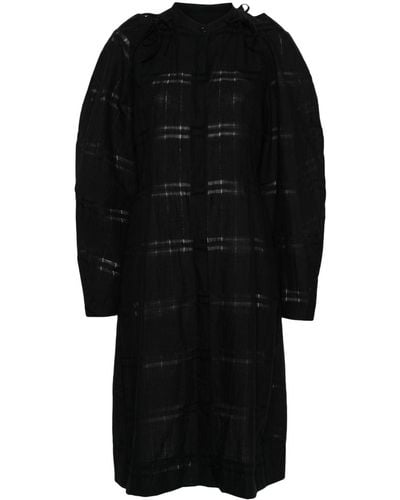 Henrik Vibskov Spam Striped Midi Dress - Black