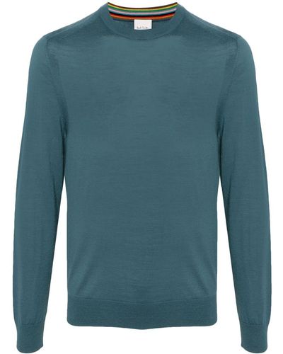 Paul Smith Crew-neck Merino Wool Sweater - Blue