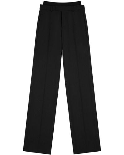 MM6 by Maison Martin Margiela Pantalones de vestir con doble capa - Negro