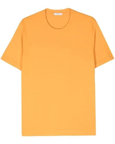 Boglioli T-shirt Met Ronde Hals - Oranje