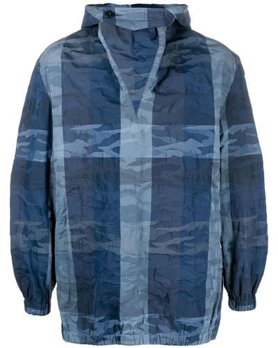 Mackintosh Paris Camouflage-print Smock Jacket - Blue