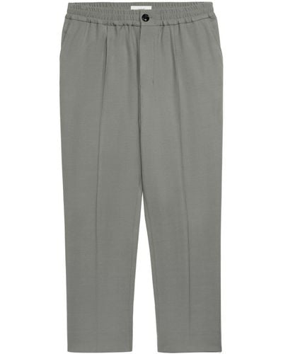 Ami Paris Elasticated Cropped Trousers - Grey