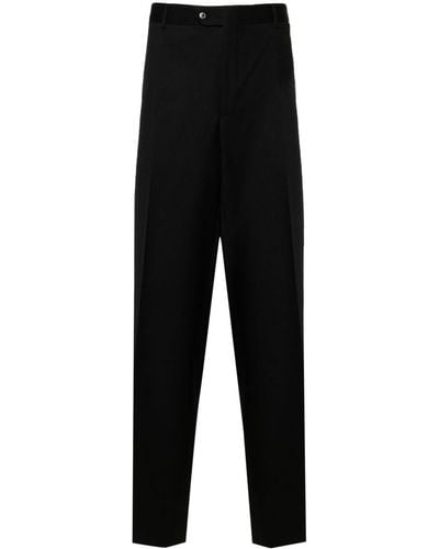 Corneliani Mid-rise Tailored Wool Pants - Black