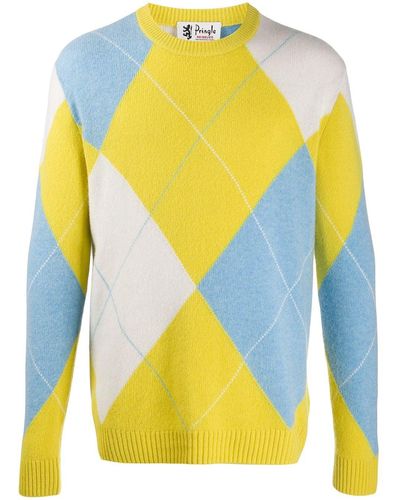 Pringle of Scotland Reissued Large Scale Argyle Sweater - Green
