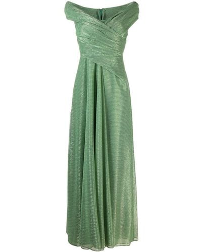 Talbot Runhof Abendkleid mit V-Ausschnitt - Grün