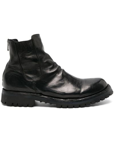 Officine Creative Ikonic 005 Leather Ankle Boots - Black