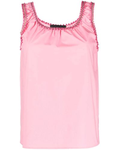 Boutique Moschino Embellished-trim Tank Top - Pink