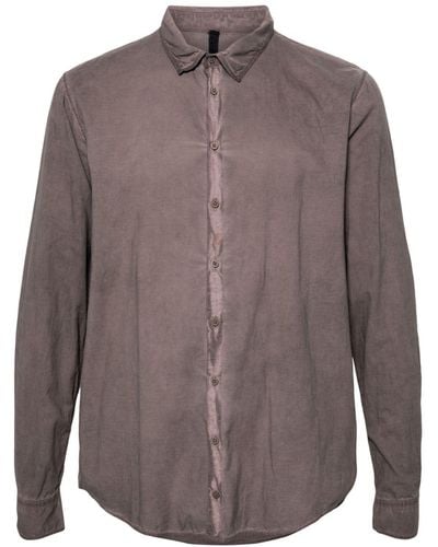 Poeme Bohemien Classic-collar Linen Shirt Jacket - Brown