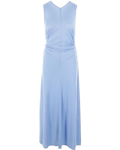 Bottega Veneta Drapiertes Kleid mit Cut-Out - Blau