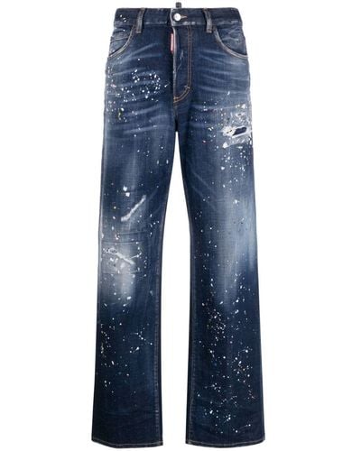 DSquared² Jeans con effetto vernice - Blu