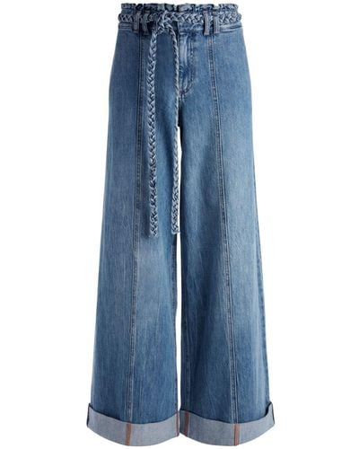 Alice + Olivia Jeans Met Wijde Pijpen - Blauw