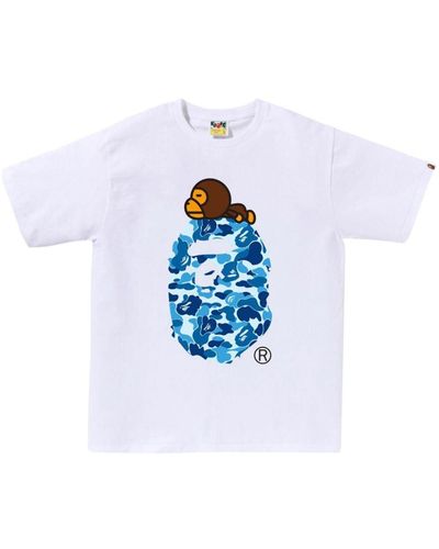 A Bathing Ape Abc Camo Milo On Big Ape Tシャツ - ホワイト